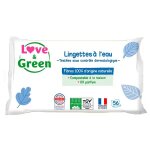 Love & green lingettes hypoallerg�niques � l'eau micellaire 56 unit�s