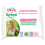 Love & green lingettes toilettes 55 unit�s