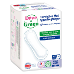 Love & green serviettes hypoallergniques maxi nuit 12 units