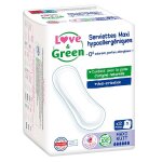 Love & green serviettes hypoallerg�niques maxi nuit 12 unit�s