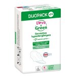 Love et green serviettes z�ro irritation ultra - absorbantes super duopack 24 unit�s
