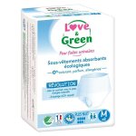 Love & green sous - v�tements incontinence pour fuites urinaires plus nuit taille m 8 unit�s