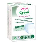 Love & green sous - v�tements incontinence pour fuites urinaires plus taille l 8 unit�s