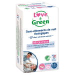 Love & green sous - vtements de nuit cologiques enfants 8 - 15 ans 12 units