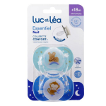 Luc et l�a essentiel 2 sucettes nuit anatomiques + 18 mois