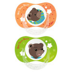 Luc et la sucette anatomique petit ours brun + 6m lot de 2