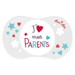 Luc et léa sucette anatomique silicone + 18m j'aime mes parents Luc et léa sucette anatomique silicone + 18m j'aime mes parents