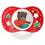 Luc et l�a sucette physiologique petit ours brun no�l + 6m