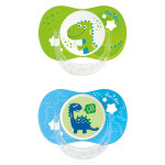 Luc et la sucette silicone anatomique edition limite duo dino 6 - 18mois