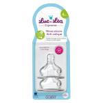 Luc et l�a t�tines silicone anti - colique 4m + d�bit variable lot de 2