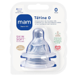 Mam accessoires pour biberons t�tine silicone d�bit 0 + 0m 2 unit�s