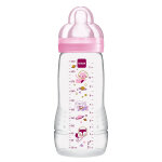 Mam biberon easy active + 6m débit x rose chat 330ml Mam biberon easy active + 6m débit x rose chat 330ml