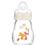 Mam biberon verre + 0m renard blanc 170ml