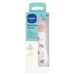 Mam biberon verre + 2m fleurs 260ml