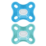Mam comfort sucette physiologique 0 - 2 mois coloris bleu - lot de 2 + bote de strilisation