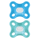 Mam comfort sucette physiologique 0 - 2 mois coloris bleu - lot de 2 + bote de strilisation