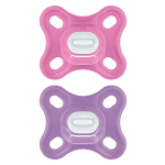 Mam comfort sucette physiologique + 0m rose lot de 2 + bote de strilisation