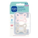 Mam comfort sucette physiologique + 0m rose lot de 2 + bo�te de st�rilisation