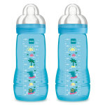 Mam easy active 2me ge biberon + 6m bleu plage lot de 2 x 330ml