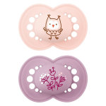 Mam original sucette anatomique + 18m couleurs de la nature hibou fleur lot de 2