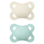 Mam original sucette anatomique + 2m couleurs de la nature beige bleu lot de 2