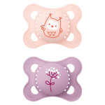 Mam original sucette anatomique + 2m couleurs de la nature hibou fleur lot de 2
