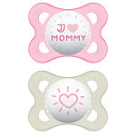 Mam original sucette anatomique + 2m j'aime mummy rose lot de 2 + bo�te de st�rilisation