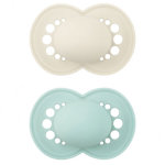 Mam original sucette anatomique + 6m couleurs de la nature beige bleu lot de 2