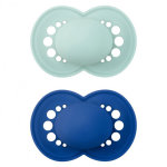 Mam original sucette anatomique + 6m couleurs de la nature bleu lot de 2