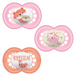 Mam original sucette day & night anatomique + 18m fille lot de 3