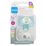 Mam perfect sucette anatomique + 6m dinosaure phoque lot de 2 + bo�te de st�rilisation