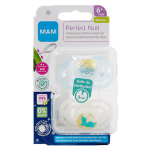 Mam perfect sucette anatomique nuit + 6m paresseux dinosaure lot de 2 + bo�te de st�rilisation