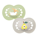 Mam sucette original nature 6 + mois silicone motif mouton poire x2