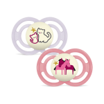 Mam sucettes perfect nuit 6 + mois silicone chats et chevaux x2