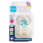 Mam sucette perfect nuit silicone + 6m lot de 2 lapins glands