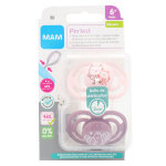 Mam sucette perfect silicone + 6m hibou ecureuil lot de 2 + bo�te de st�rilisation