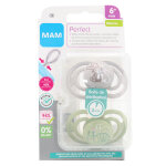 Mam sucette perfect silicone + 6m lapin escargot lot de 2 + bo�te de st�rilisation