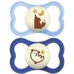 Mam sucette supreme nuit 6 + mois silicone renard et ours x2