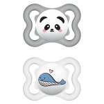 Mam supreme sucette physiologique + 2m panda baleine lot de 2 + bo�te de st�rilisation