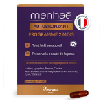 Manha - autobronzant - teint hl sans soleil - prserve la beaut de la peau - 60 glules