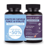 Manha� cap expert chute de cheveux k�ratine, levure de bi�re 2x60 gummies