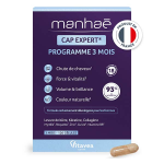 Manhaé cap expert - chute de cheveux - levure de bière, kératine - 120 gélules Manhaé cap expert - chute de cheveux - levure de bière, kératine - 120 gélules