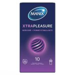 Manix xtra pleasure 10 pr�servatifs textur�s nervur�s forme stimulante