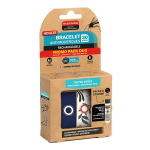 Manouka pack duo bracelet anti - moustique adulte coloris unis marine / pivoine