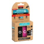 Manouka pack duo bracelet anti - moustique adulte coloris unis noir / fushia