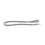 Martin sellier laisse en cuir surpiqu� classique 16mm x 1m noir