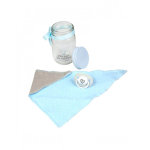 Mason jar bb bandana et ttine bleu