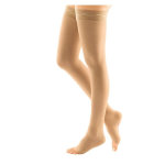 Medi france mediven 20 lgance bas auto - fixants pieds ouverts classe 2 court taille 4 caramel