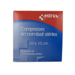 Mefra compresses en non - tiss striles 10x2 compresses 10cmx10cm
