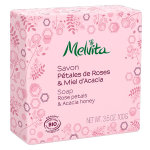 Melvita les essentiels savon ptales de rose & miel acacia bio 100g